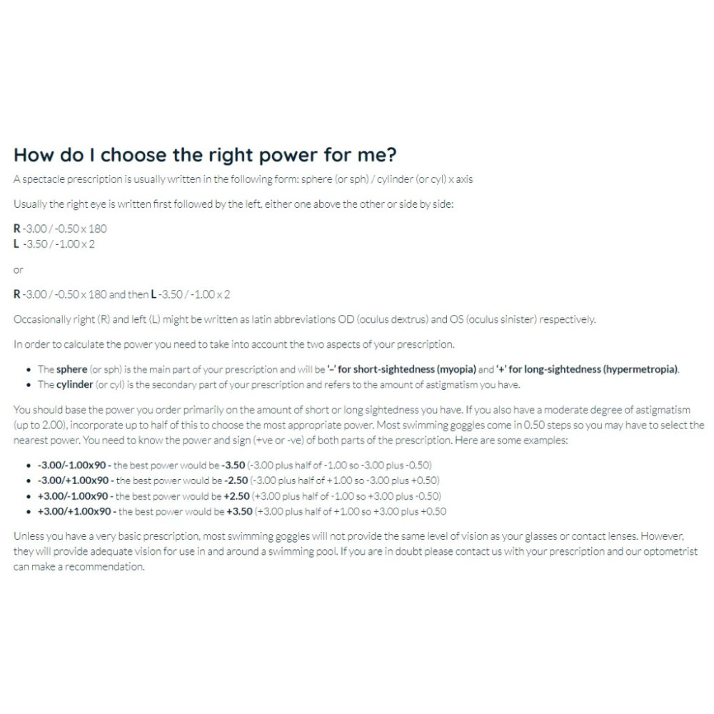 FIT Corrective Goggle (Positive)