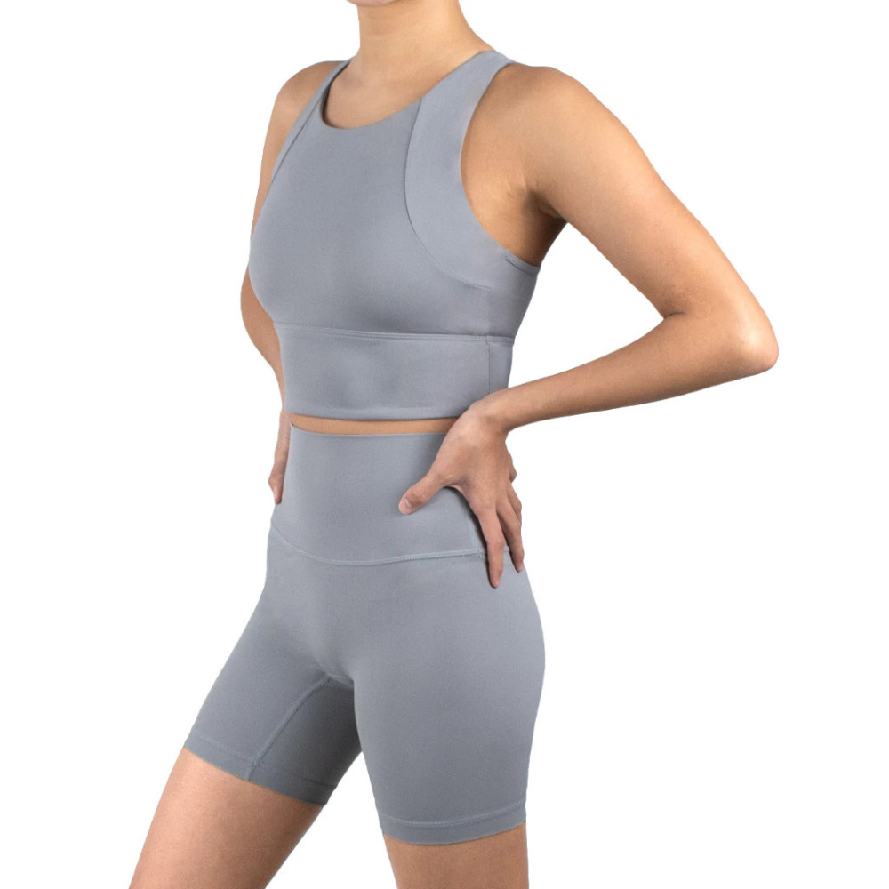 FIT Daria 6" Short Tights 80 Pale Grey