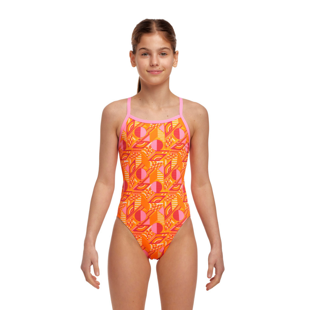 Funkita Girl's Single Strap One Piece Orange Crush
