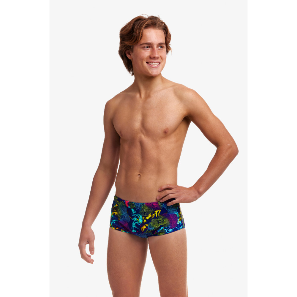 Funky Trunks Herren Badehose Sidewinder – Chlorresistent, Schnelltrocknend, 14 Cm Seitenlänge, Buntes Design