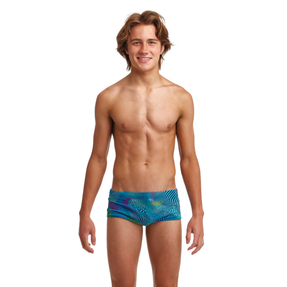 Funky Trunks Boy's Sidewinder Trunks Wires Crossed
