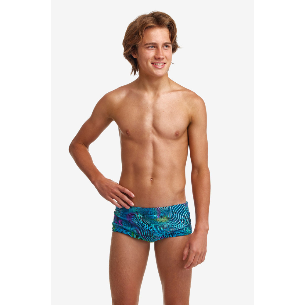 Funky Trunks Boy's Sidewinder Trunks Wires Crossed