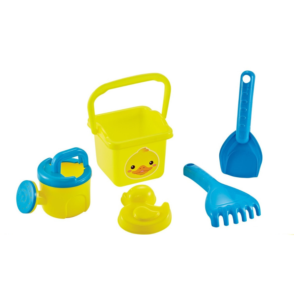 Set of 5 yellow ducklings beach toys