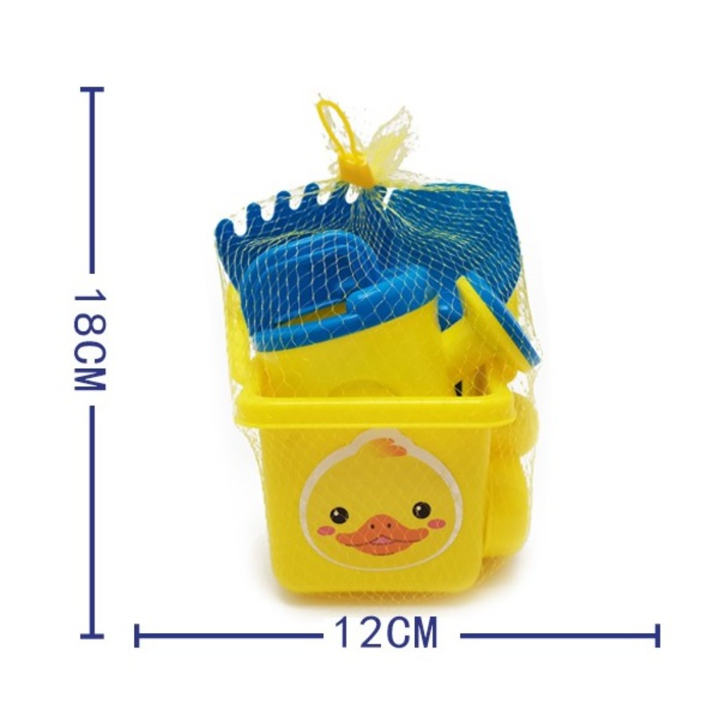 Set of 5 yellow ducklings beach toys