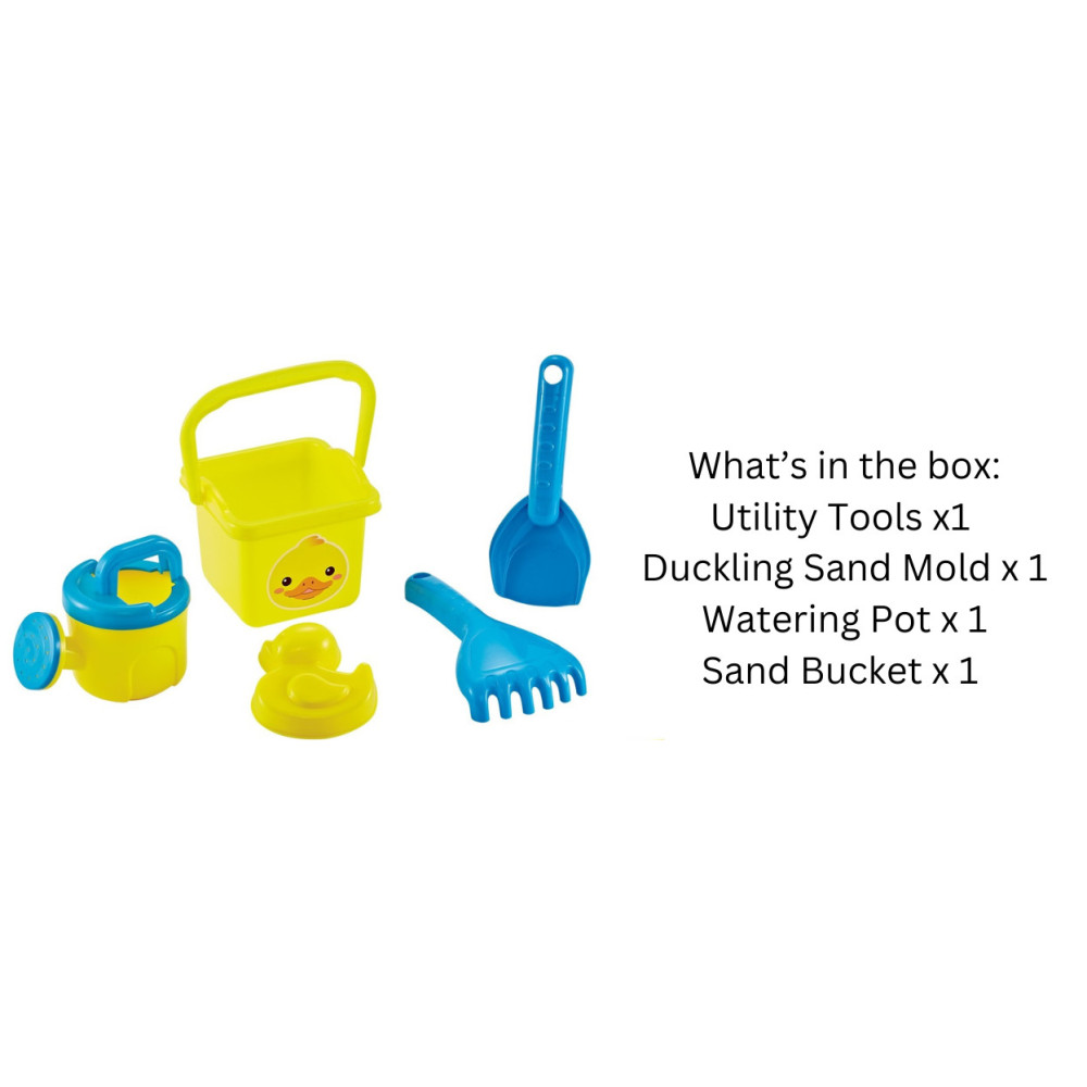 Set of 5 yellow ducklings beach toys