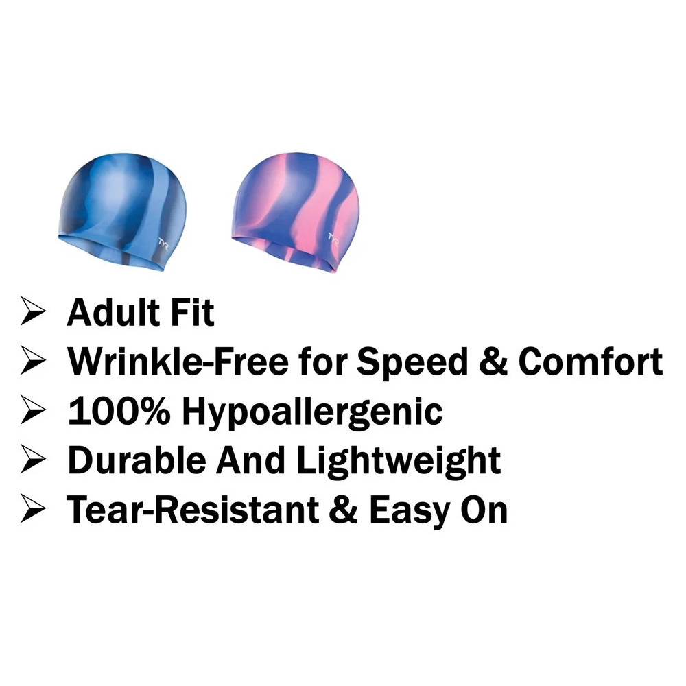 TYR Multi Color Silicone Cap Adult Fit