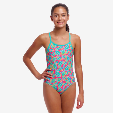 Funkita Girl's Diamond Back One Piece - Planted Pink