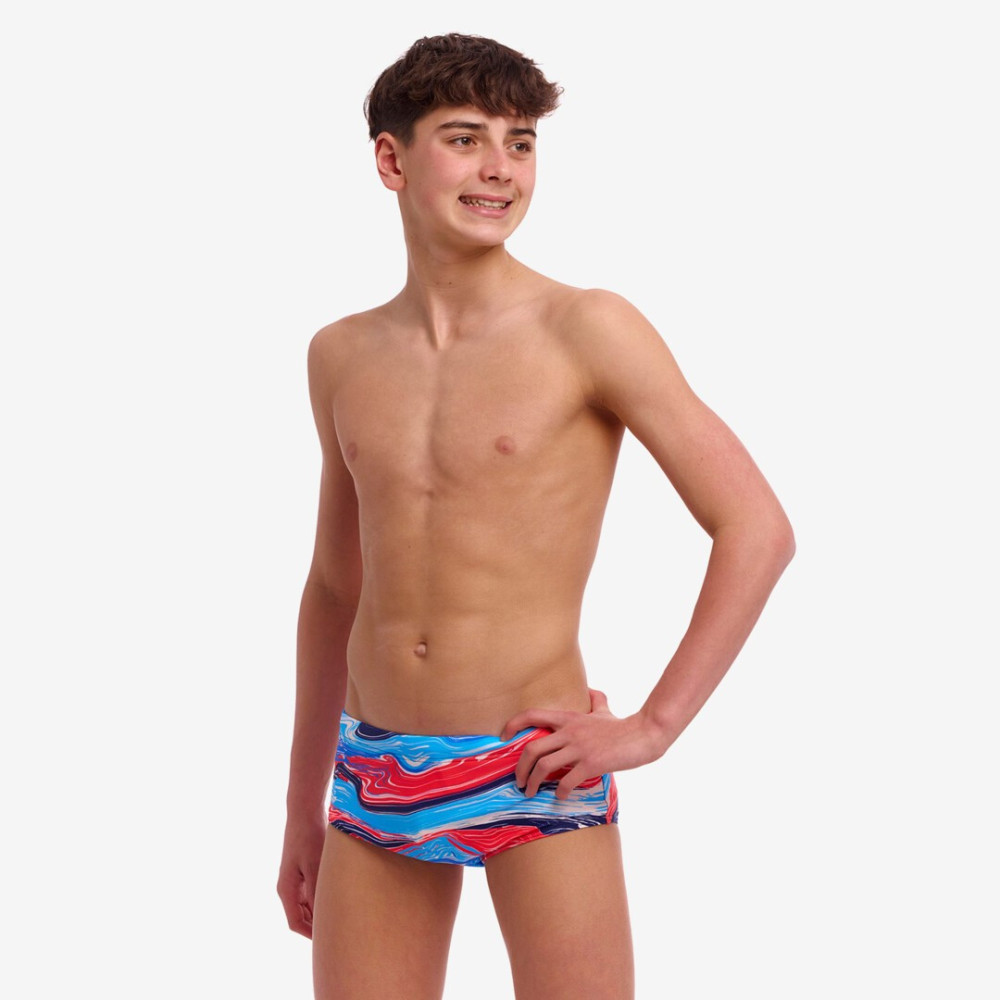 Funky Trunks Boy's Sidewinder Trunks - Wave Craze
