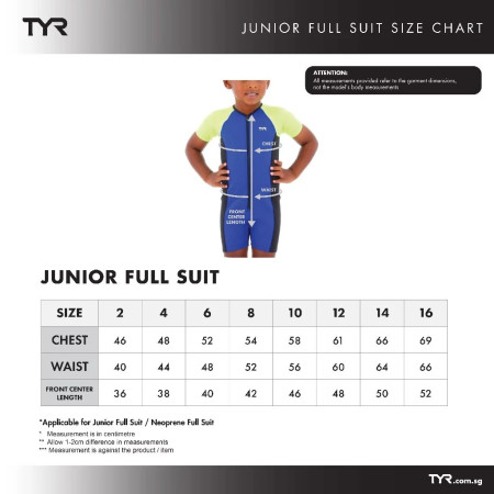 TYR Junior Splice Long Sleeve UV Suit