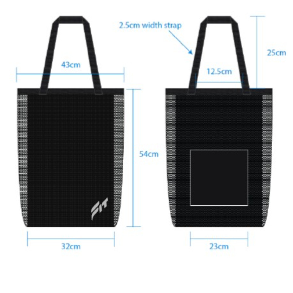 FIT Mesh Tote Bag - 01 Black