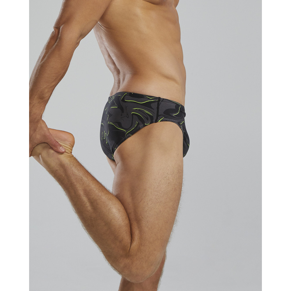 TYR Durafast Elite® Men's Galaxy Brief Swimsuit - 009 Black Lime