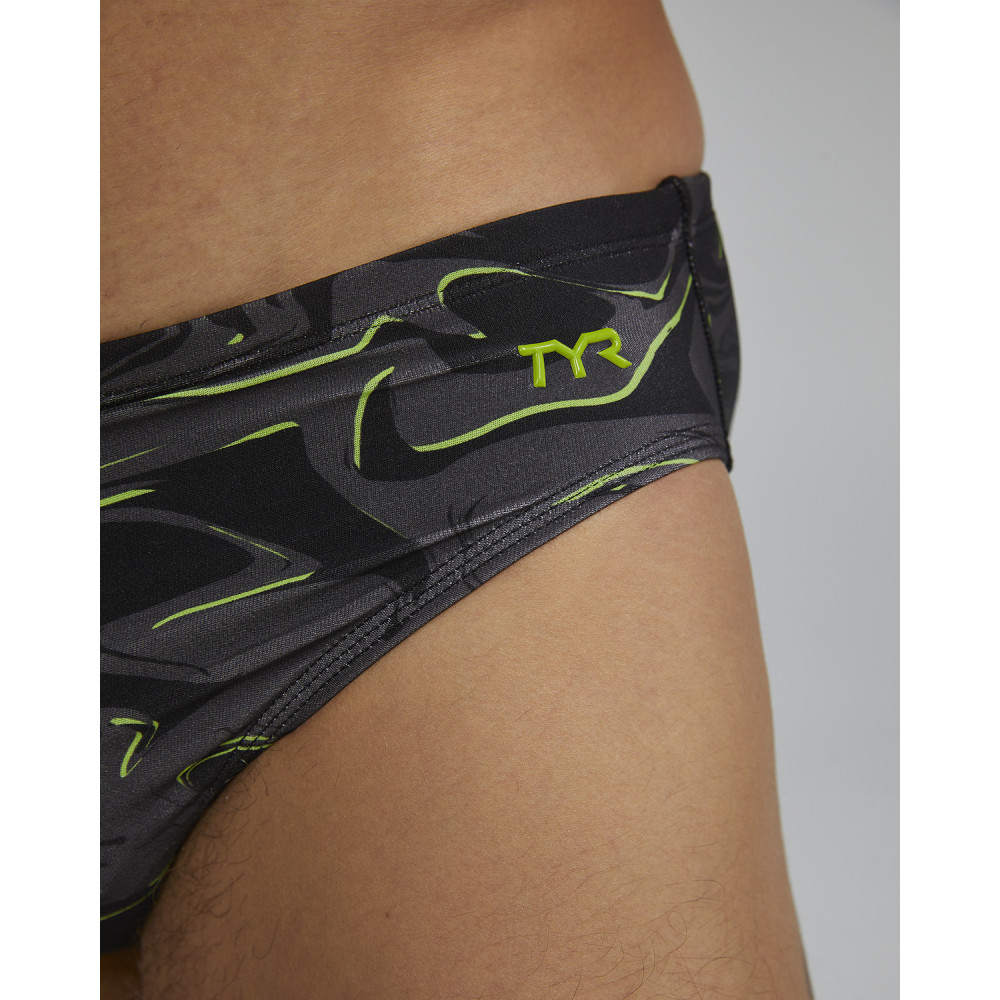 TYR Durafast Elite® Men's Galaxy Brief Swimsuit - 009 Black Lime