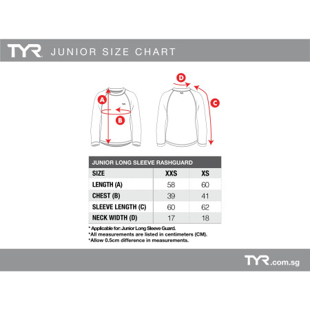 TYR Basic Long Sleeve Guard (XXS, XS) for swimming