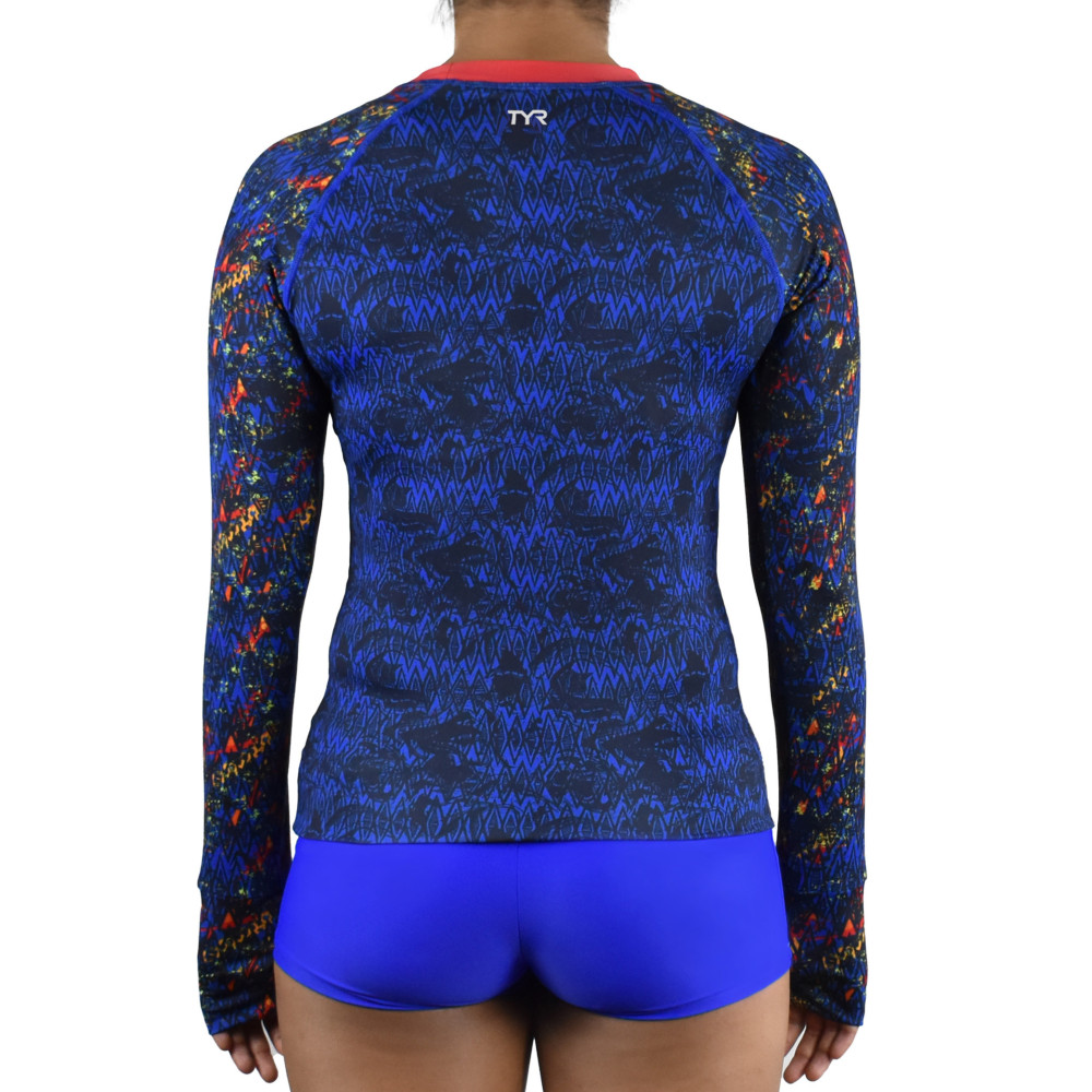 TYR Aquarium Evander Long Sleeve Rashguard (For Her)