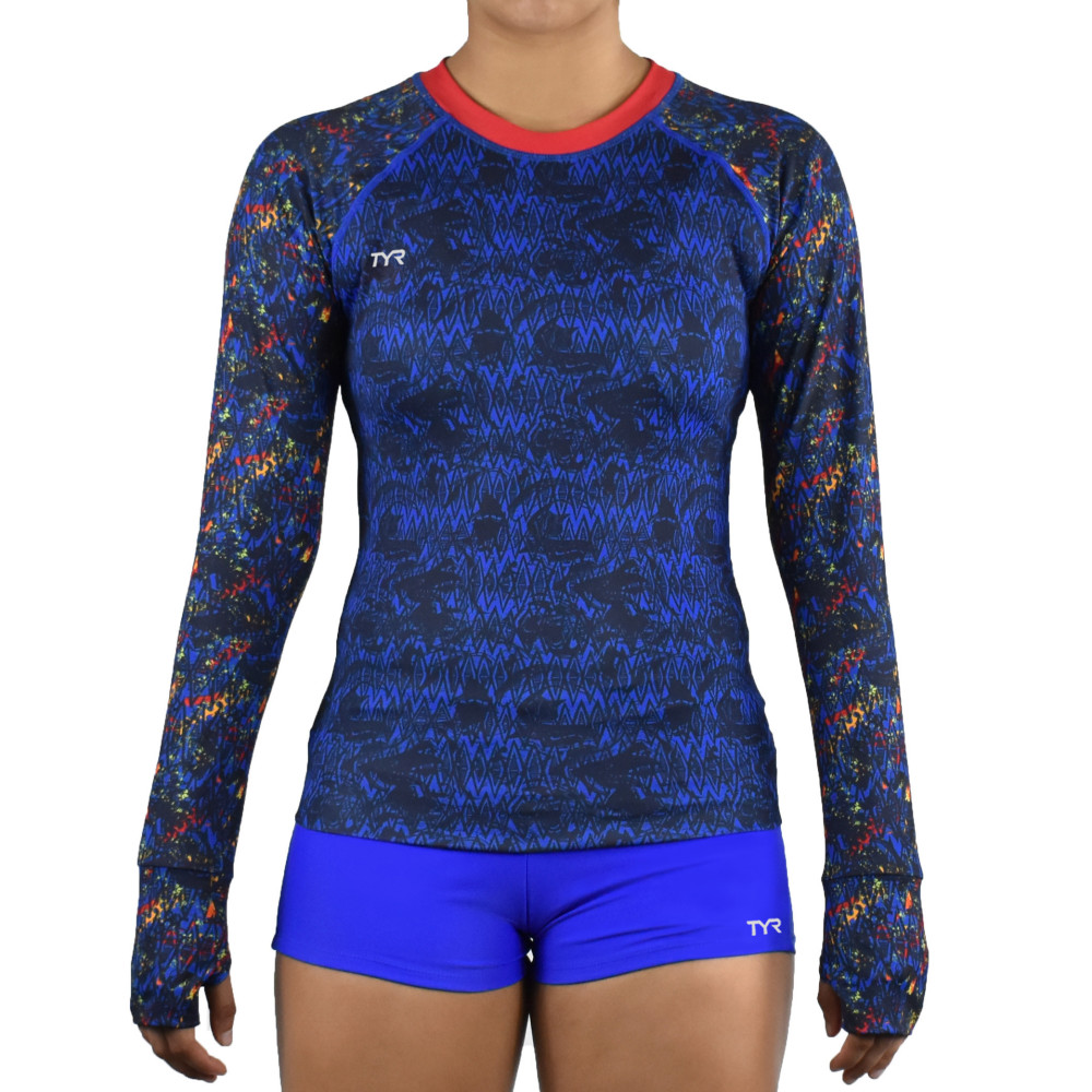 TYR Aquarium Evander Long Sleeve Rashguard (For Her)