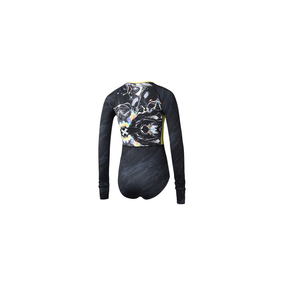 TYR Oil Slick Long Sleeve One Piece Zip Suit For Swimming