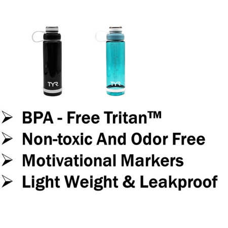 TYR Water Bottle 760ml - BPA-Free Tritan™