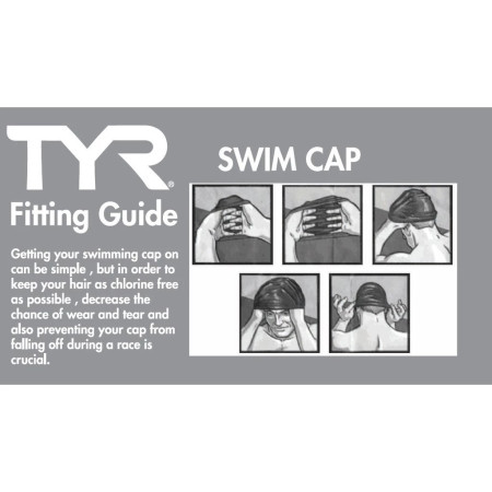 TYR Long Hair Silicone Swim Cap Youth Wrinkle-Free