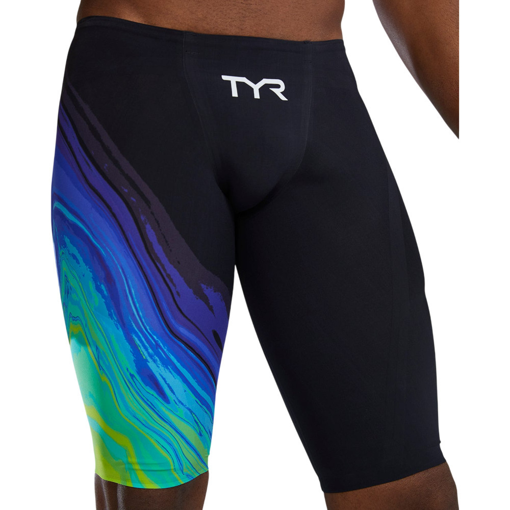 TYR Venzo Volconyx Low Waist Tech Suit - 334 Lime Navy - Aqua Fitness