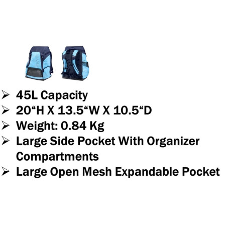 TYR Alliance 45L Backpack Fragment - 140 Titanium