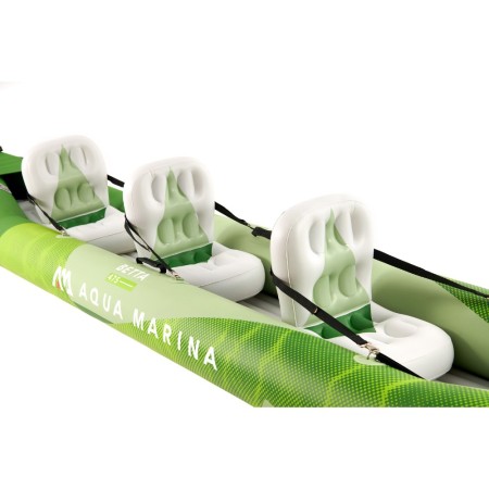 Aqua Marina Betta-475 Recreational Kayak - 3 Person. Inflatable Deck. Kayak Paddle Set Included.