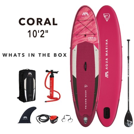 Aqua Marina Coral - Advanced All-Around iSUP, 3.1mx12cm, with paddle and safety leash