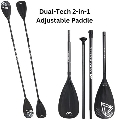 Aqua Marina DUAL-TECH  2-in-1 Adjustable Aluminum  iSUP & Kayak Paddle (3-4 sections)