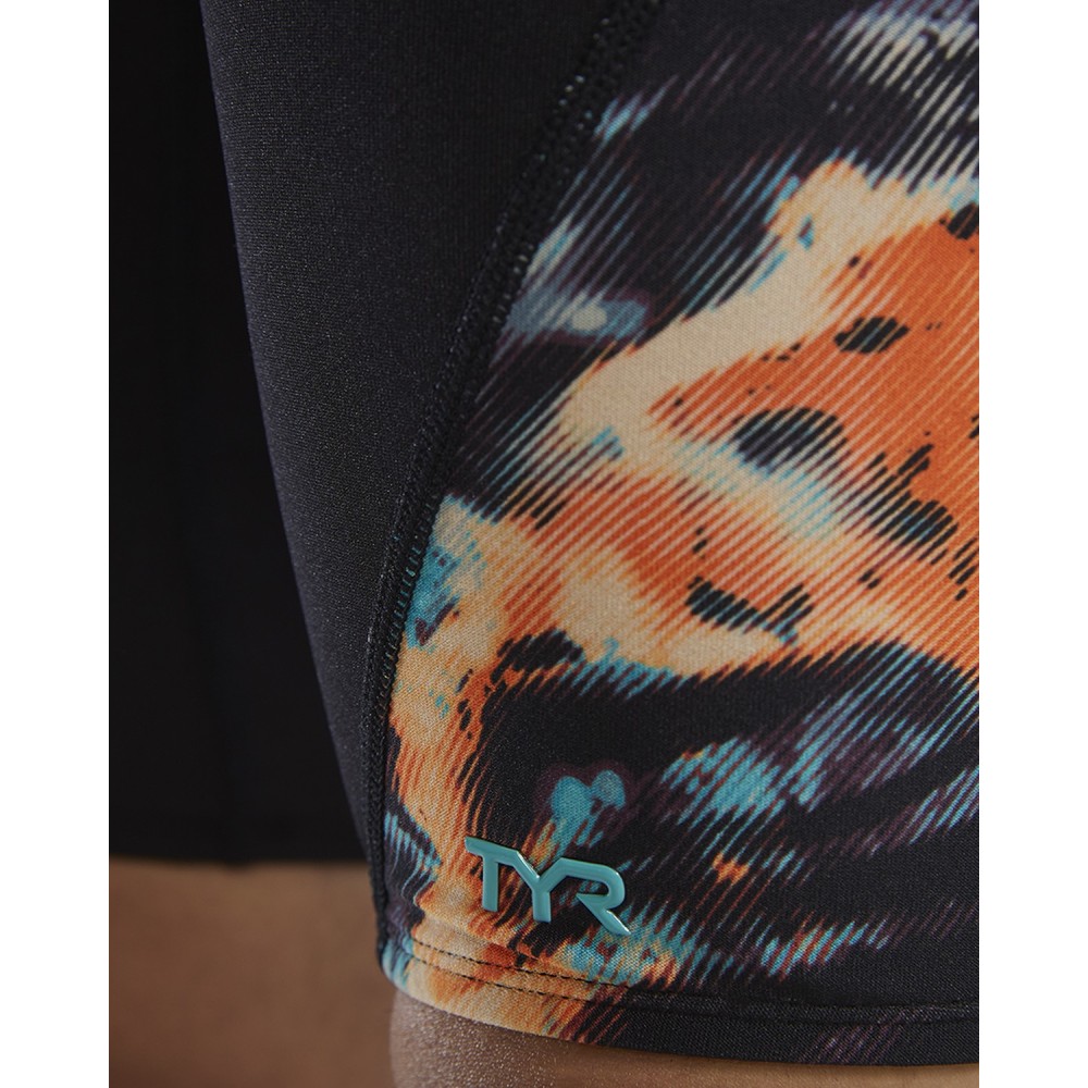 TYR Durafast Elite® Men's Validus Blade Splice Jammer - 957 Orange Aqua Black