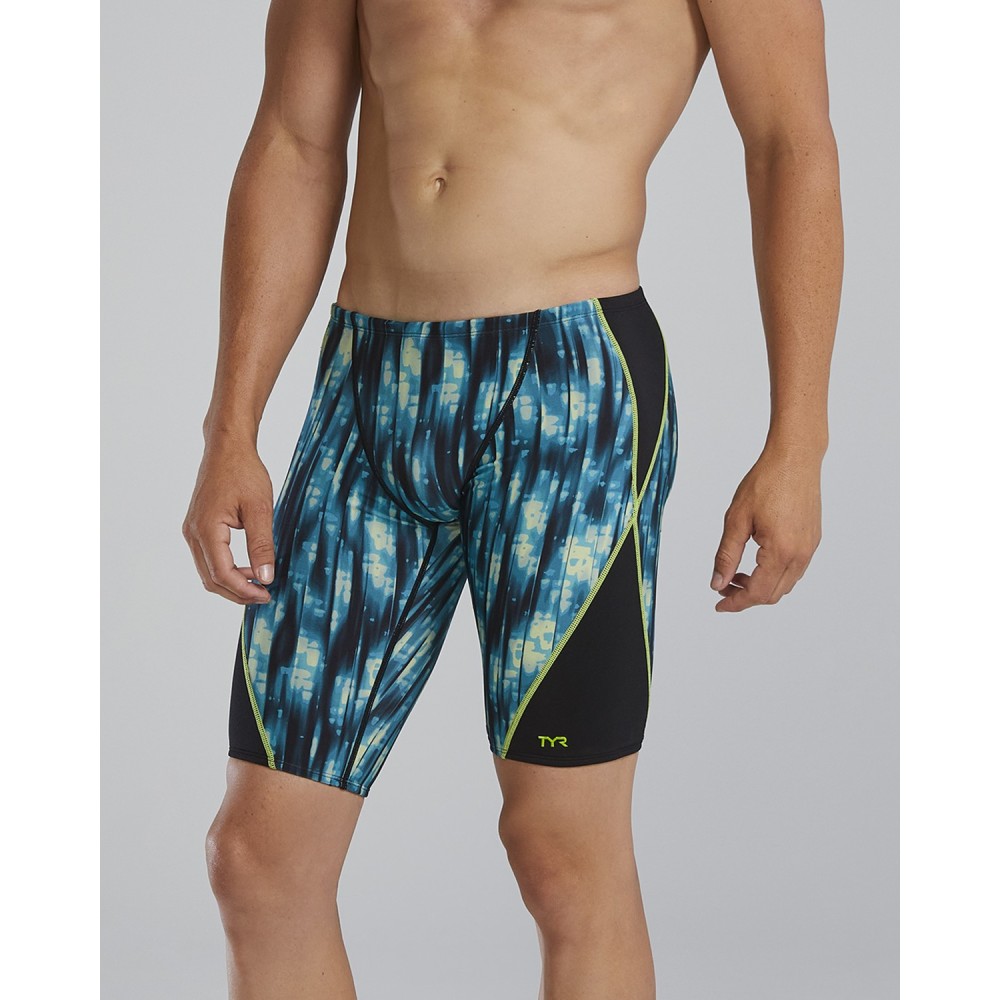 TYR Durafast Elite® Men's Neo Blade Splice Jammer - 916 Blue Teal Green