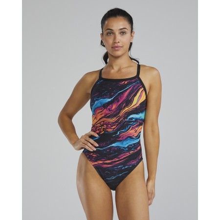 TYR Durafast Elite® Women's Magmata Diamondfit Swimsuit - 223 Gold Metal Rainbow