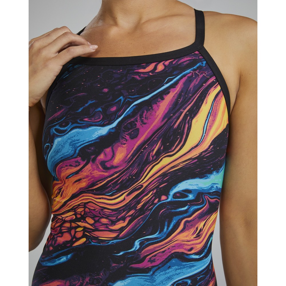 TYR Durafast Elite® Women's Magmata Diamondfit Swimsuit - 223 Gold Metal Rainbow