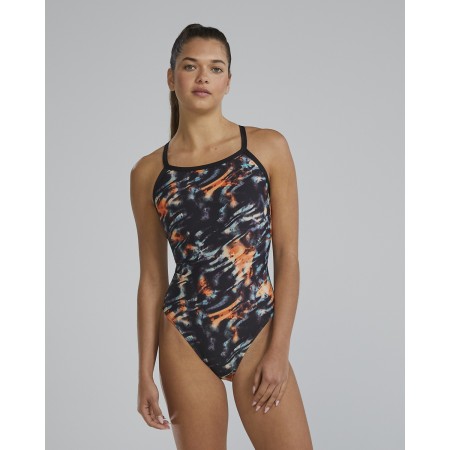 TYR Durafast Elite® Women's Validus Diamondfit Swimsuit - 957 Orange Aqua Black