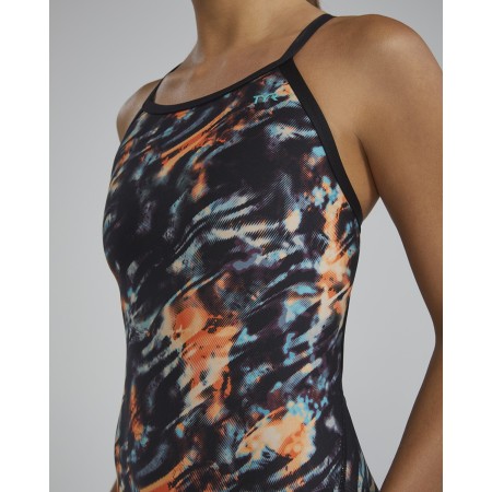 TYR Durafast Elite® Women's Validus Diamondfit Swimsuit - 957 Orange Aqua Black