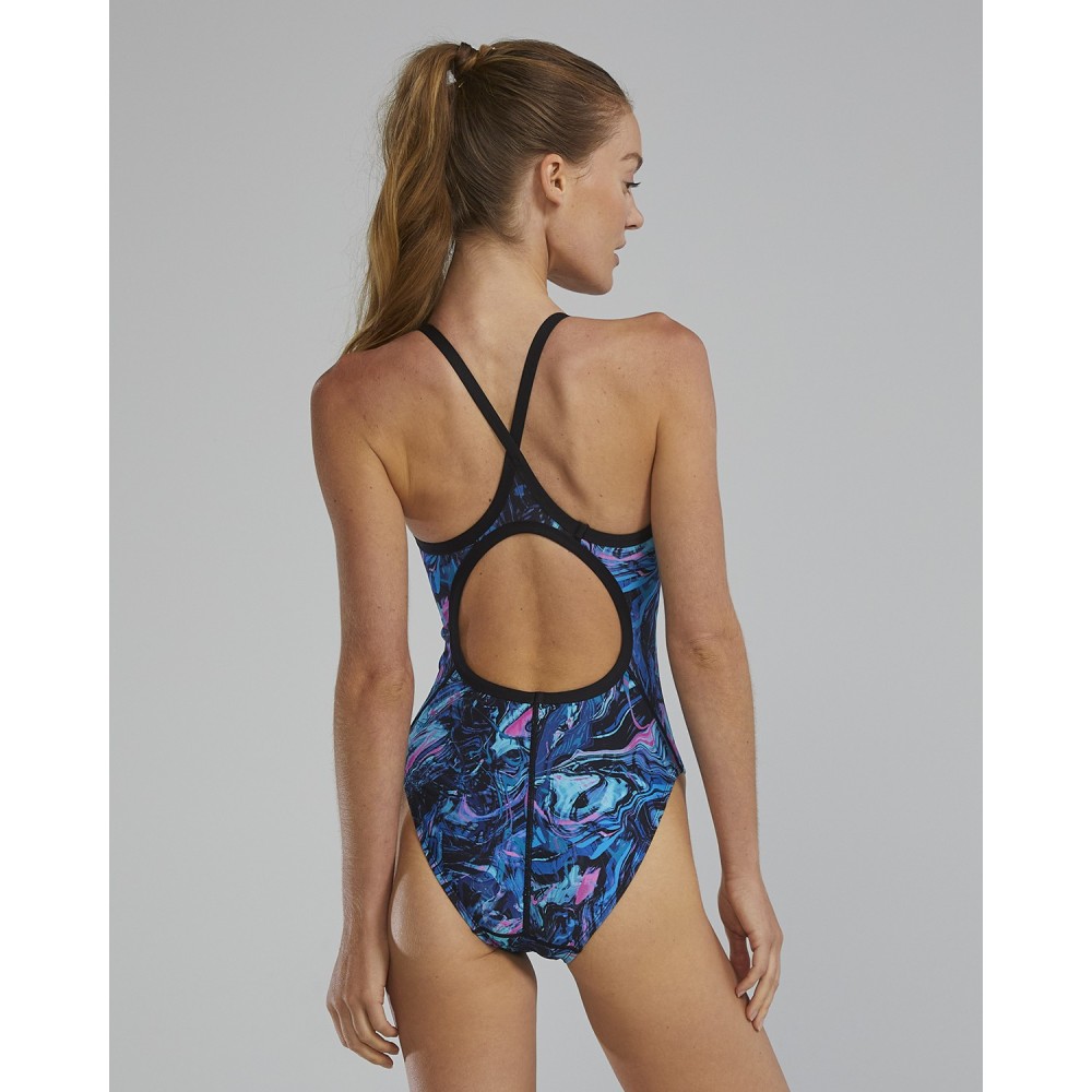 TYR Durafast Elite® Women's Marmaris Diamondfit Swimsuit - 390 Blue Pink