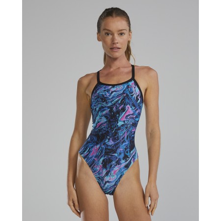 TYR Durafast Elite® Women's Marmaris Diamondfit Swimsuit - 390 Blue Pink