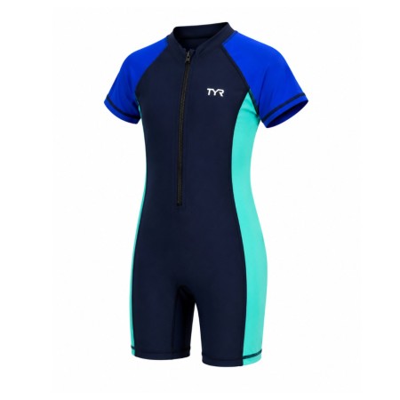 TYR Short Sleeve Junior UV Suit For Swimming