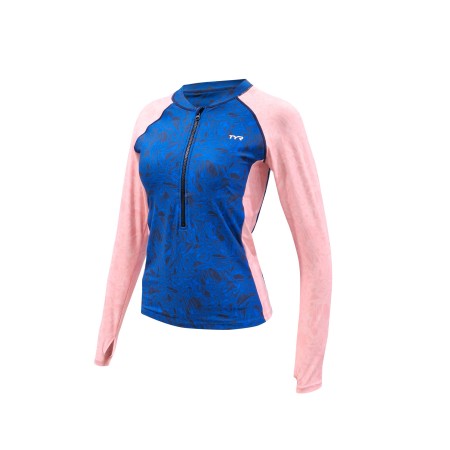 TYR Claire Long Sleeve Front Zip Rashguard