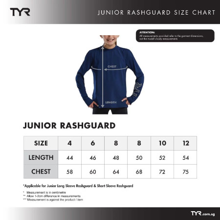 TYR Junior Short Sleeve Rashguard for swimming - 18 Black Blue Orange