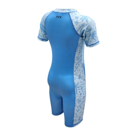 TYR Zippy Junior Short Sleeve UV Suit - 02 Blue