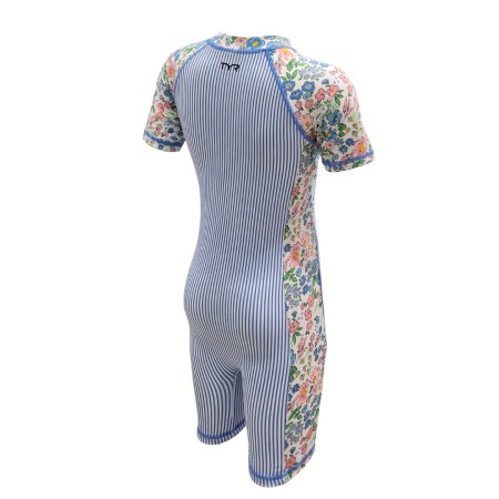 TYR Juno Junior Short Sleeve UV Suit - 24 Blue Light Pink