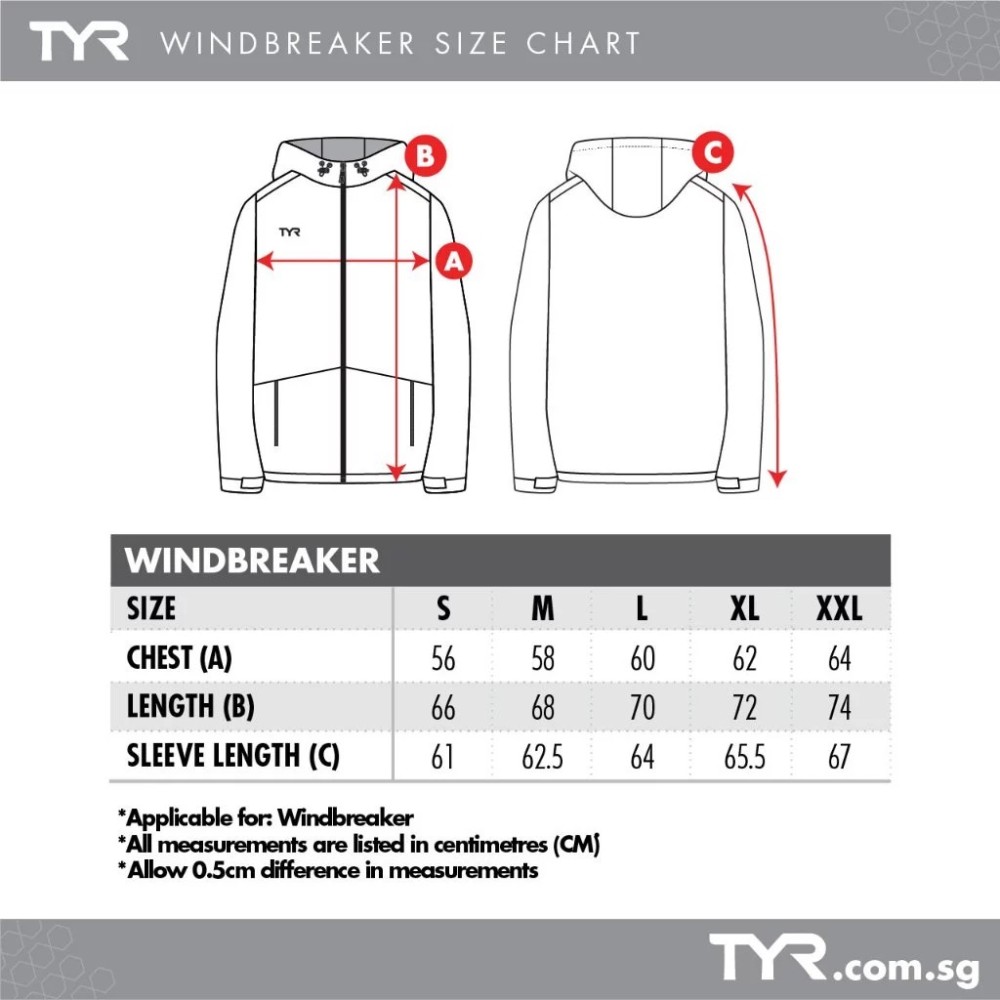 TYR Windbreaker - Wind Resistant Jacket | Aqua Fitness Global