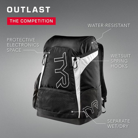TYR Alliance 45L Backpack Lime - 697 Lime Multi | Aqua Fitness Global