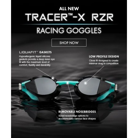 Buy TYR Tracer X RZR Mirrored Racing Goggles | Authentic TYR