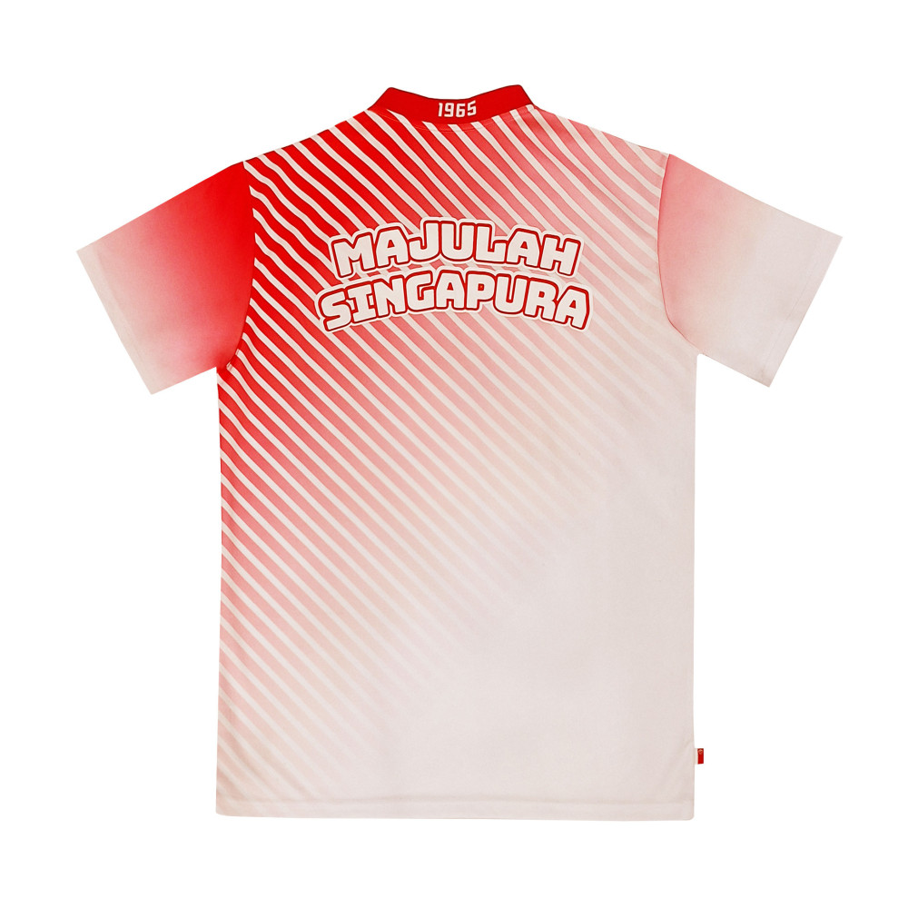 Majulah Tech V-Neck Jersey - Stripes