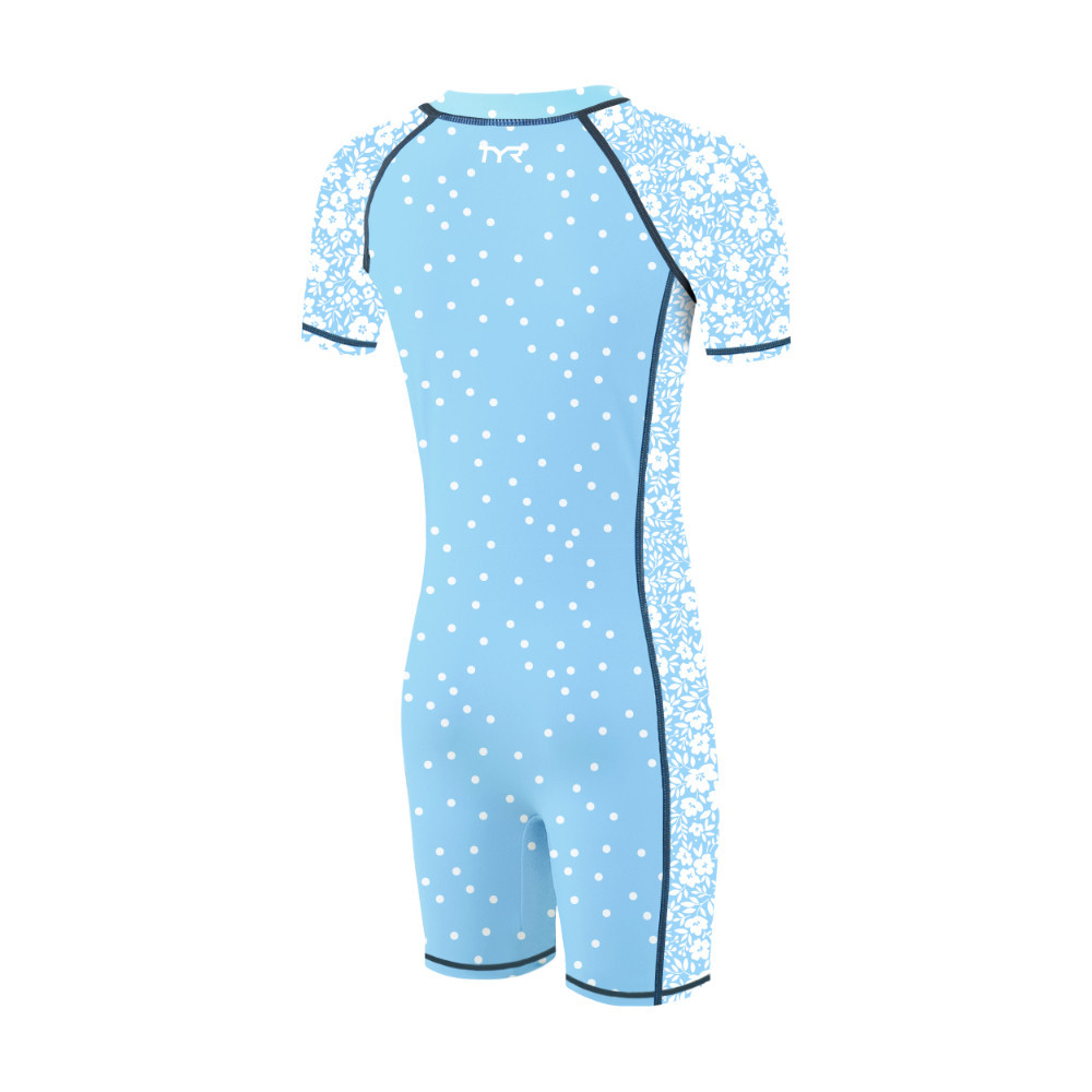 TYR Little Blooms Dot Junior UV Suit - 02 Blue